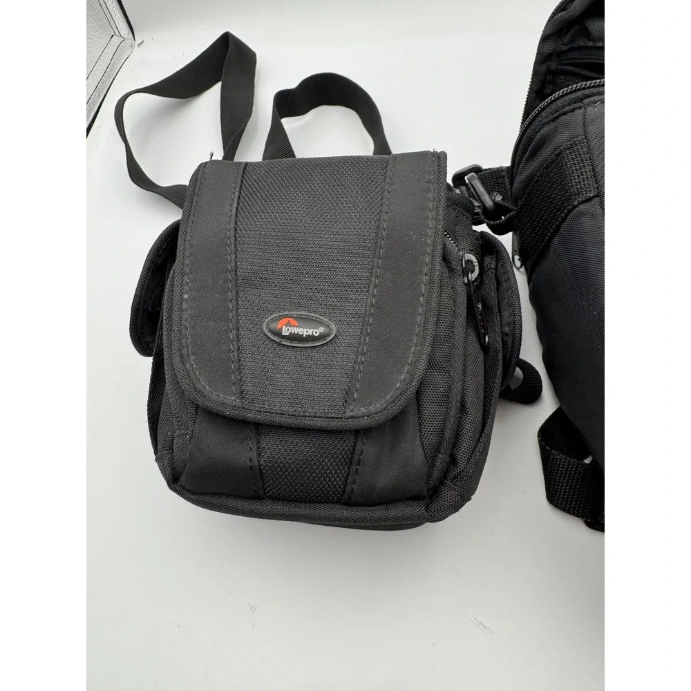 Lowepro Edit 100 Camera Bag and Holster Case Set Black Nylon Padded Shoulder Bag